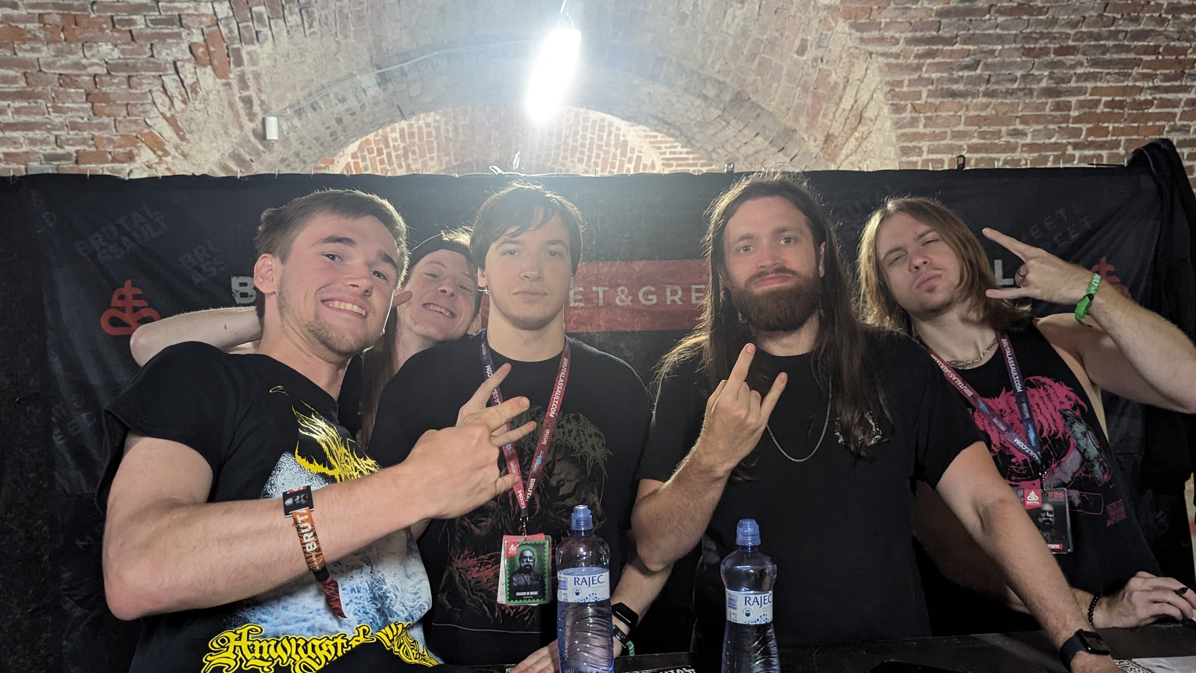Photo of me and members of band Shadow of Intent